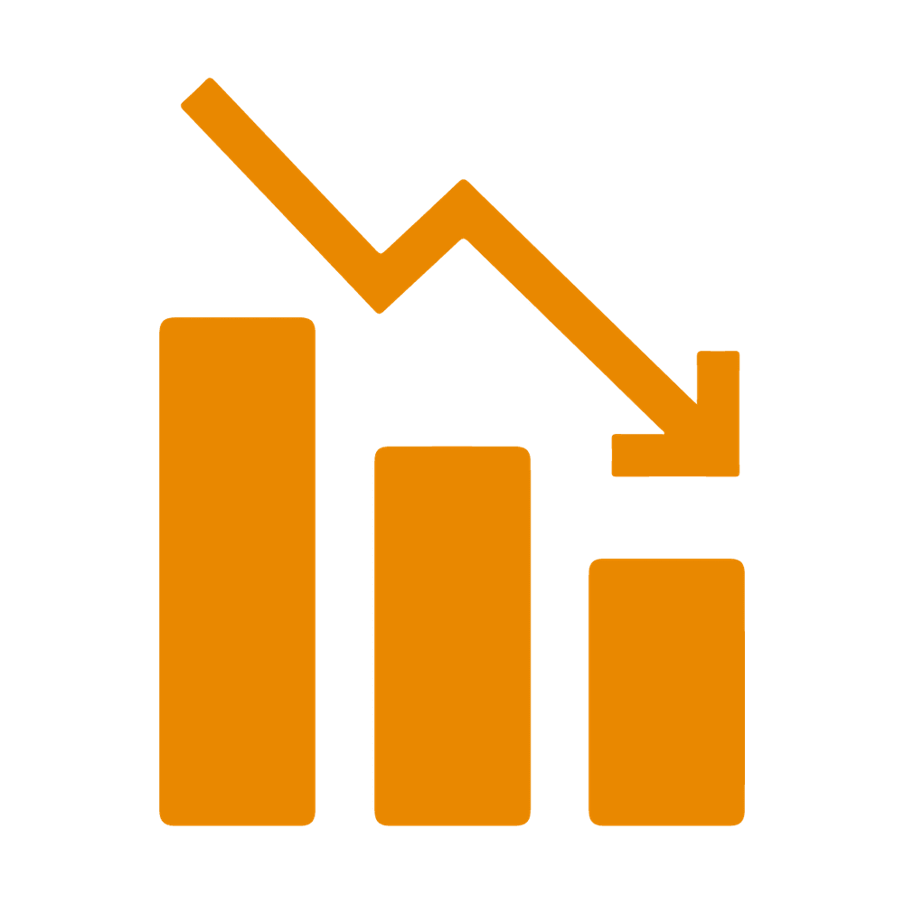 Inbound Marketing Sales Page Graphics_Revenue Decline - Orange